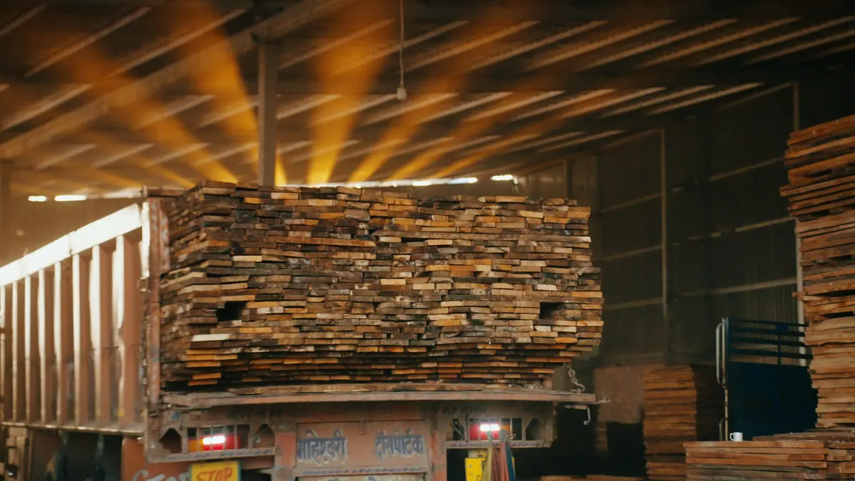 Timber Receiving & Inspection at RK Wood Industries factory, Jodhpur